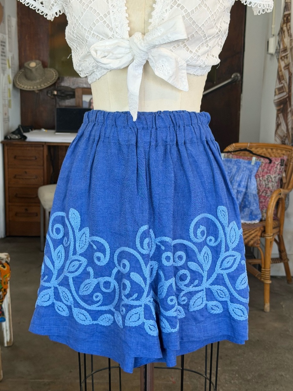 Temptation Positano Tigri Shorts in Blue